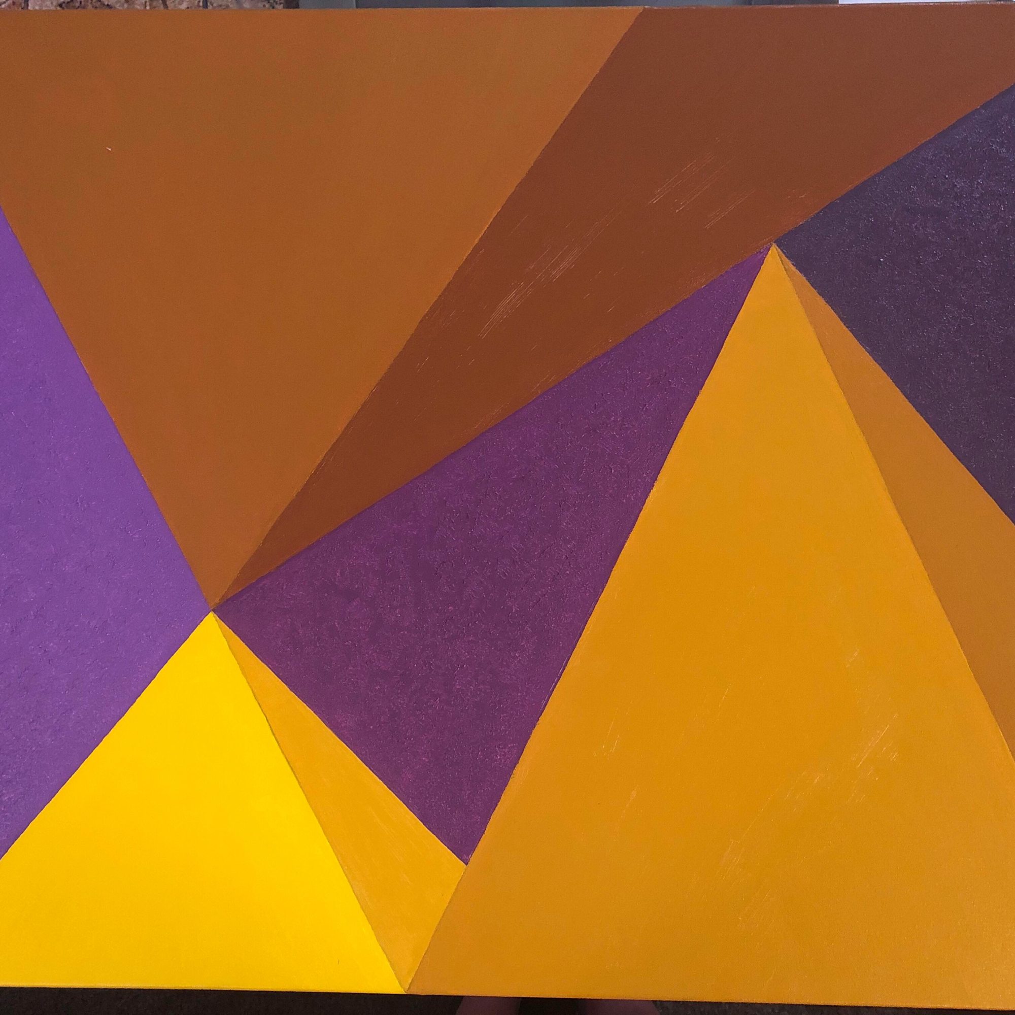 3 pyramids oil on canvas