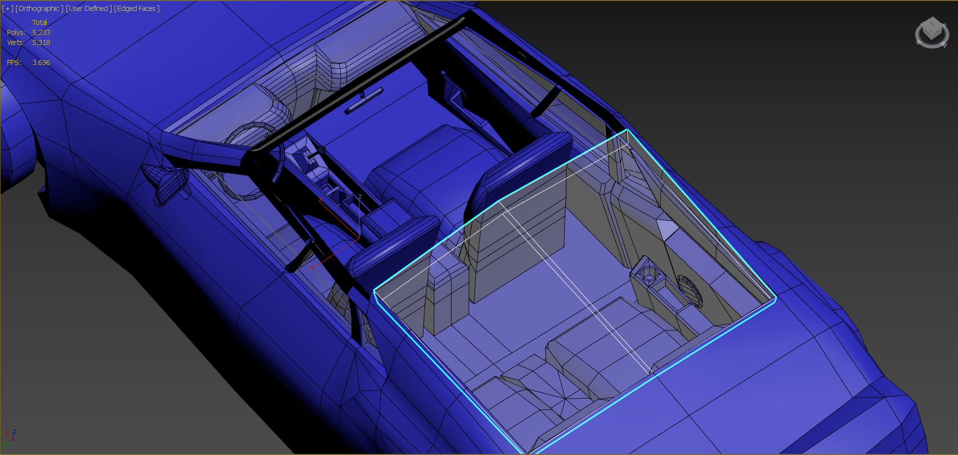 Player's car interior for Neon Highway
