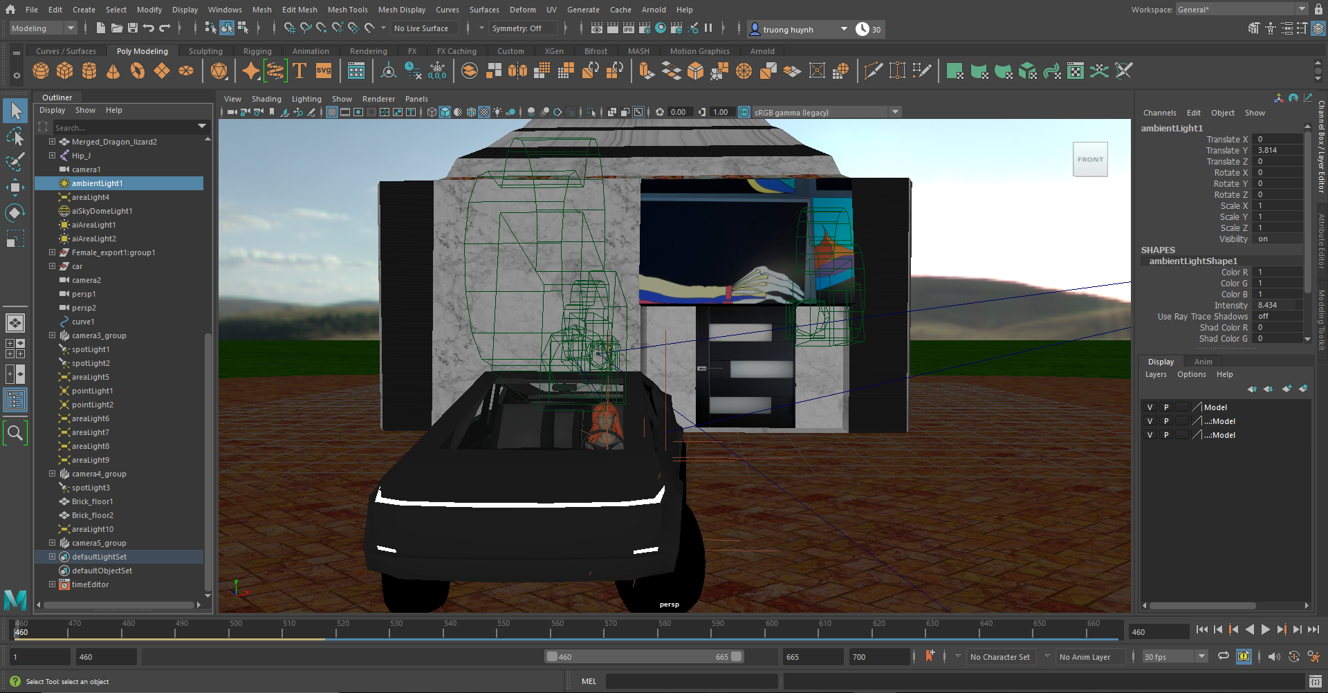 Before driving scene