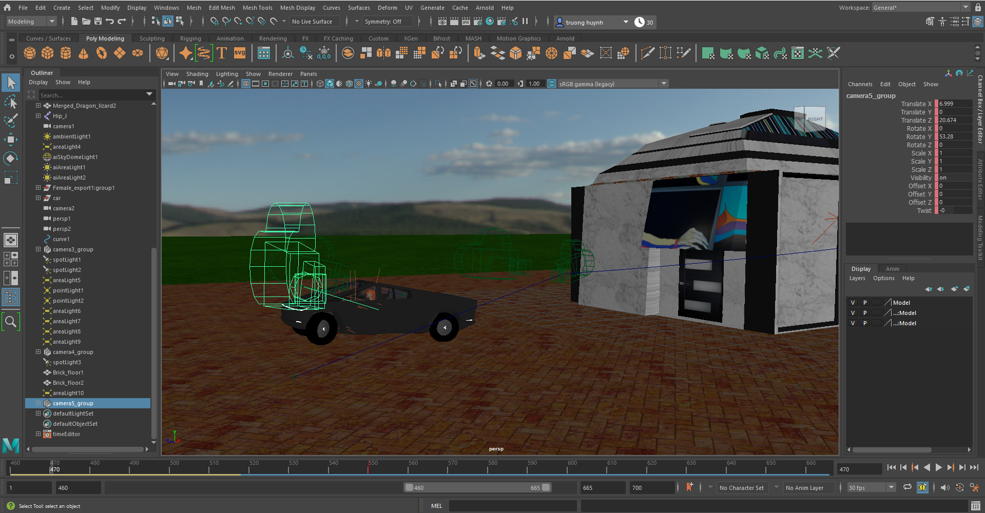 Car camera pivoted to driver