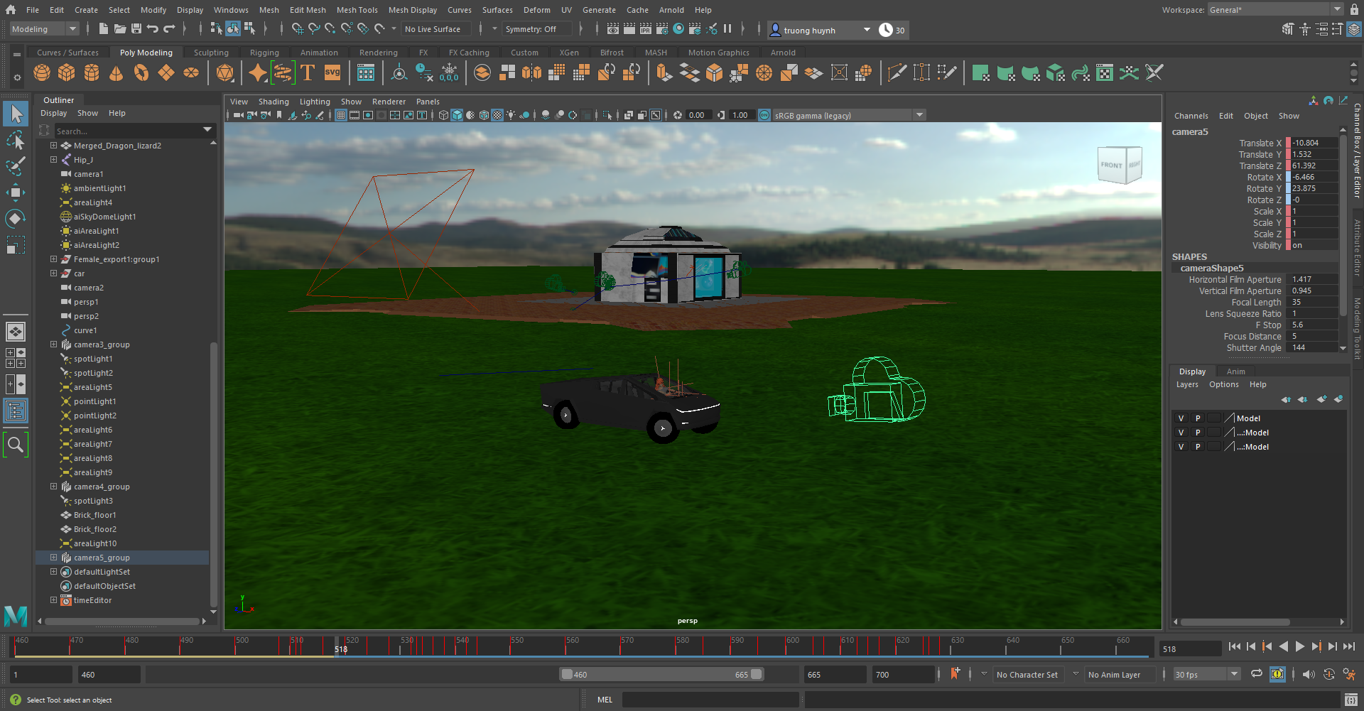 More animation frames for camera