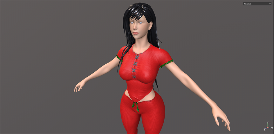 Original Character done in Substance 3-Quarter